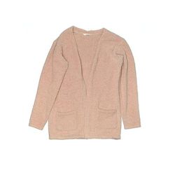 R+R Cardigan Sweater: Tan Tops - Kids Girl's Size X-Large