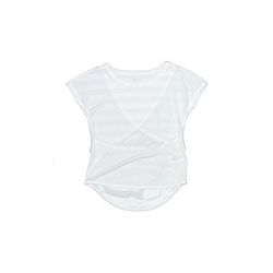 Zella Short Sleeve Blouse: White Tops - Kids Girl's Size 6