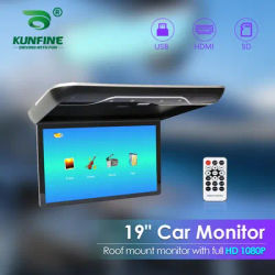 Monitor da tetto per auto da 19 pollici MP5 LCD Flip Down Screen Video multimediale multimediale