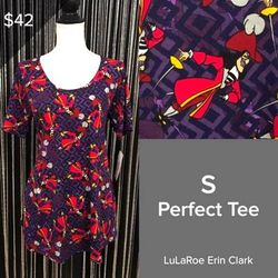 Lularoe Tops | Lularoe Disney S Perfect T | Color: Purple/Red | Size: S