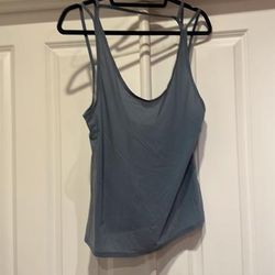 Lululemon Athletica Tops | Lululemon Lightweight Top Size 8 | Color: Blue/Tan | Size: 8