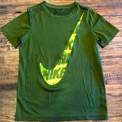 Nike Shirts & Tops | Boys Nike Dry Fit Green Logo Shirt. Great Condition. | Color: Green | Size: Sb