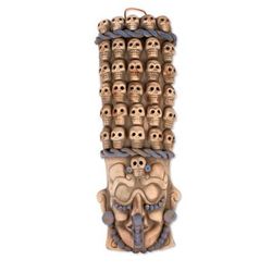 Ceramic mask, 'Maya Tzompantli'