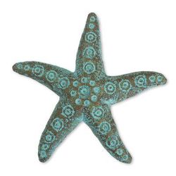 Recycled paper wall sculpture, 'Unique Starfish'