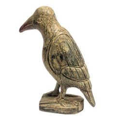 Rustic Bird,'Rustic Sese Wood Bird Sculpture from Ghana'