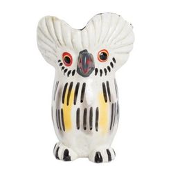 'Ceramic Owl Figurine in White Hand-Painted in Guatemala'