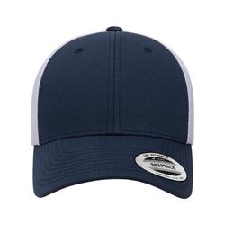 Yupoong 6601T Classics Low Profile 2-Tone Trucker Cap in Navy Blue/White | Polyester Blend