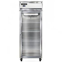 Continental 1FESNSAGD 28 1/2" 1 Section Reach In Freezer, 1 Right Hinge Glass Door, 115v, Top-mounted Compressor, Stainless Steel