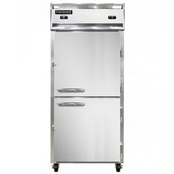 Continental 1RFXNSAHD 36 1/4" 1 Section Commercial Combo Refrigerator Freezer - Solid Doors, Dual Temp, 115v, Aluminum & Stainless Steel