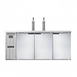 Continental KC79SNSS 79" Kegerator Commercial Beer Dispenser w/ 3 Keg Capacity - 3 Column, Stainless, 115v, Stainless Steel