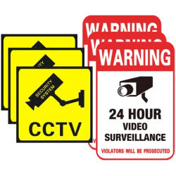 Autocollants en iode pour caméra de sécurité 24 autocollants pour salle de bain surveillance