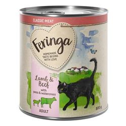 6x800g Lamb, Beef, Peas, WaterCress Feringa Wet Cat Food