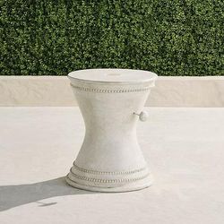 Eton Umbrella Table - Glossy White - Outdoor Furniture - Frontgate