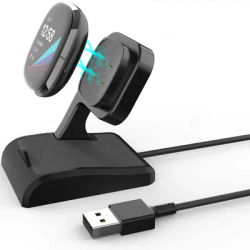 Chargeur S6 pour Fitbit fouet/fouet 2/Versa 4/Versa 3 support de station de câble de charge