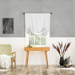 Greenwich Sun Zero™ 99% Blackout Solid Woven Tie-up Shade by BrylaneHome in White