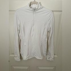 Lululemon Athletica Tops | Lululemon 1/2 Zip Long Sleeve | Color: White | Size: 10