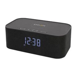 Explore Scientific Bluetooth Speaker with Clock & Wireless Charger BCC1001 (NEW)