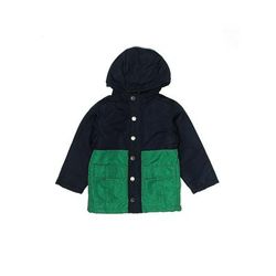 Gymboree Denim Jacket: Green Color Block Jackets & Outerwear - Kids Girl's Size 4