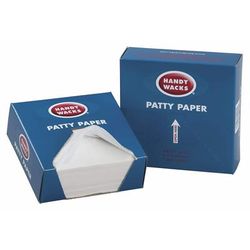 Handy Wacks P-50 Patty Paper - 5" x 4 3/4", Wax, White, Wax Paper, Compostable