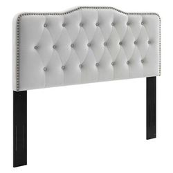 Sophia Tufted Performance Velvet Twin Headboard - East End Imports MOD-6409-LGR