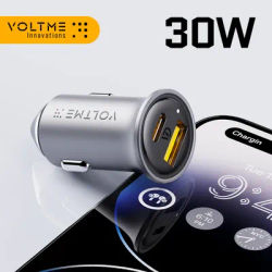 VOLTcloser-Chargeur de voiture USB Type-C, 30W, PD, charge rapide, super charge, iPhone 15 14 13 Pro Max
