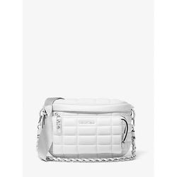 Michael Kors Slater Medium Quilted Leather Sling Pack White One Size