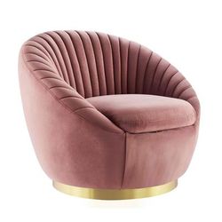 Whirr Tufted Performance Velvet Swivel Chair - East End Imports EEI-5002-GLD-DUS