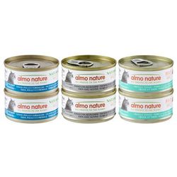24x70g Mixed Pack with Tuna HFC Natural Cans Almo Nature Wet Cat Food