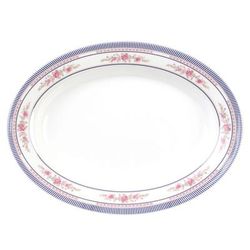 Thunder Group 2012AR 12" x 8 5/8" Oval Platter - Melamine, Rose
