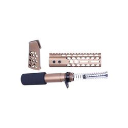 Guntec USA AR-15 Honeycomb Pistol Furniture Set 7in Anodized Bronze AR-HCP-SET-BRZ