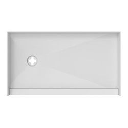 Dreamline DreamLine TilePrime 30 inch D x 60 inch W x 3 inch H Left Drain Single Threshold Shower Base DTP-1130601