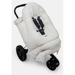 7 A.M. Enfant Blanket 212 Evolution Tundra Footmuff - Heather Beige / White Faux Fur