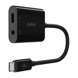 Belkin RockStar 3.5mm Audio and USB-C Charge Adapter NPA004BTBK