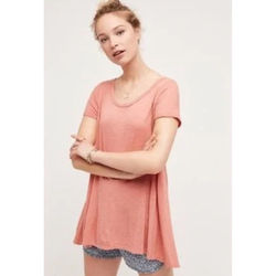 Anthropologie Tops | Anthropologie T. La Mya Open Tie-Back T-Shirt Xxs | Color: Pink | Size: Xxs