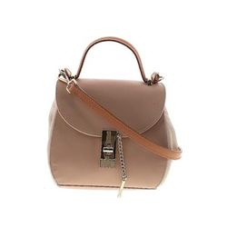 Giorgia Milani Leather Satchel: Tan Print Bags