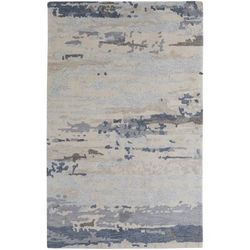 Calista Casual Abstract, Blue/Gray/Ivory, 5' x 8' Area Rug - Feizy EVER8647BLU000E10