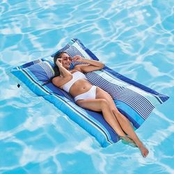 Lana Pool Float - Resort Stripe Black - Frontgate