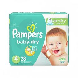 Procter & Gamble 99828 Pampers Diapers - Size 4, Case of 112