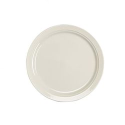 Homer Laughlin HL3457000 7 1/4" Round Gothic Plate - China, Ivory, White