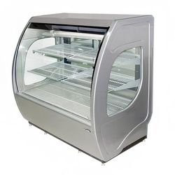 Fogel ELITE-4-DC-HC-G 48 1/2" Full Service Bakery Display Case w/ Curved Glass - 3 Levels, 115v, Gray