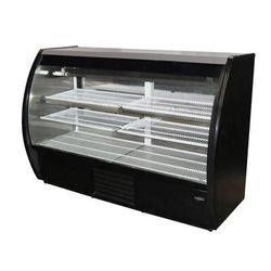 Fogel MIRAGE-6-DC-HC-B 72" Full Service Bakery Display Case w/ Curved Glass - (3) Levels, 115v, Black