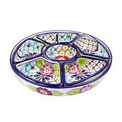 Colors of Mexico,'Multi-Piece Ceramic Appetizer Platter'