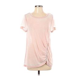 Susina Short Sleeve Top Pink Keyhole Tops - Women's Size Small