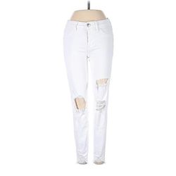 American Eagle Outfitters Jeans - Mid/Reg Rise: White Bottoms - Women's Size 00