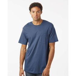 SoftShirts SS210 Classic Pocket T-Shirt in Navy Blue size XL | Cotton 210