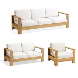Boretto Seating Replacement Cushions - Sofa, Standard, Sailcloth Salt - Frontgate