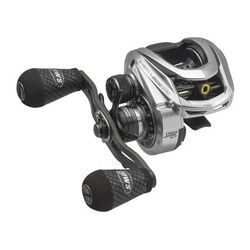 Team Lew's HyperMag Baitcast Reel 10+1 Double Shielded Bearings 8.3-1 Ratio 1-PC Magnesium Frame Carbon Fiber Drag RH Retrieve Silver TLH1XHG2