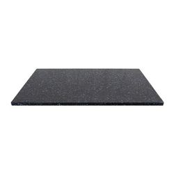 Art Marble Q40930X42 30" x 42" Rectangular Quartz Table Top - Indoor/Outdoor, Blue Galaxy, Black