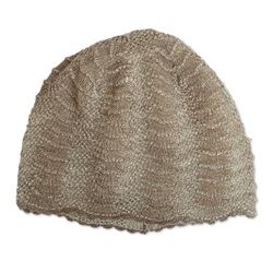 Cozy Mushroom,'100% Baby Alpaca Knit Hat from Peru'