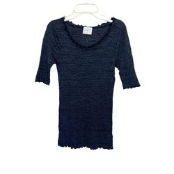 Anthropologie Tops | Anthropologie T. La Gabriella Ribbed Tee Gray | Color: Gray | Size: S